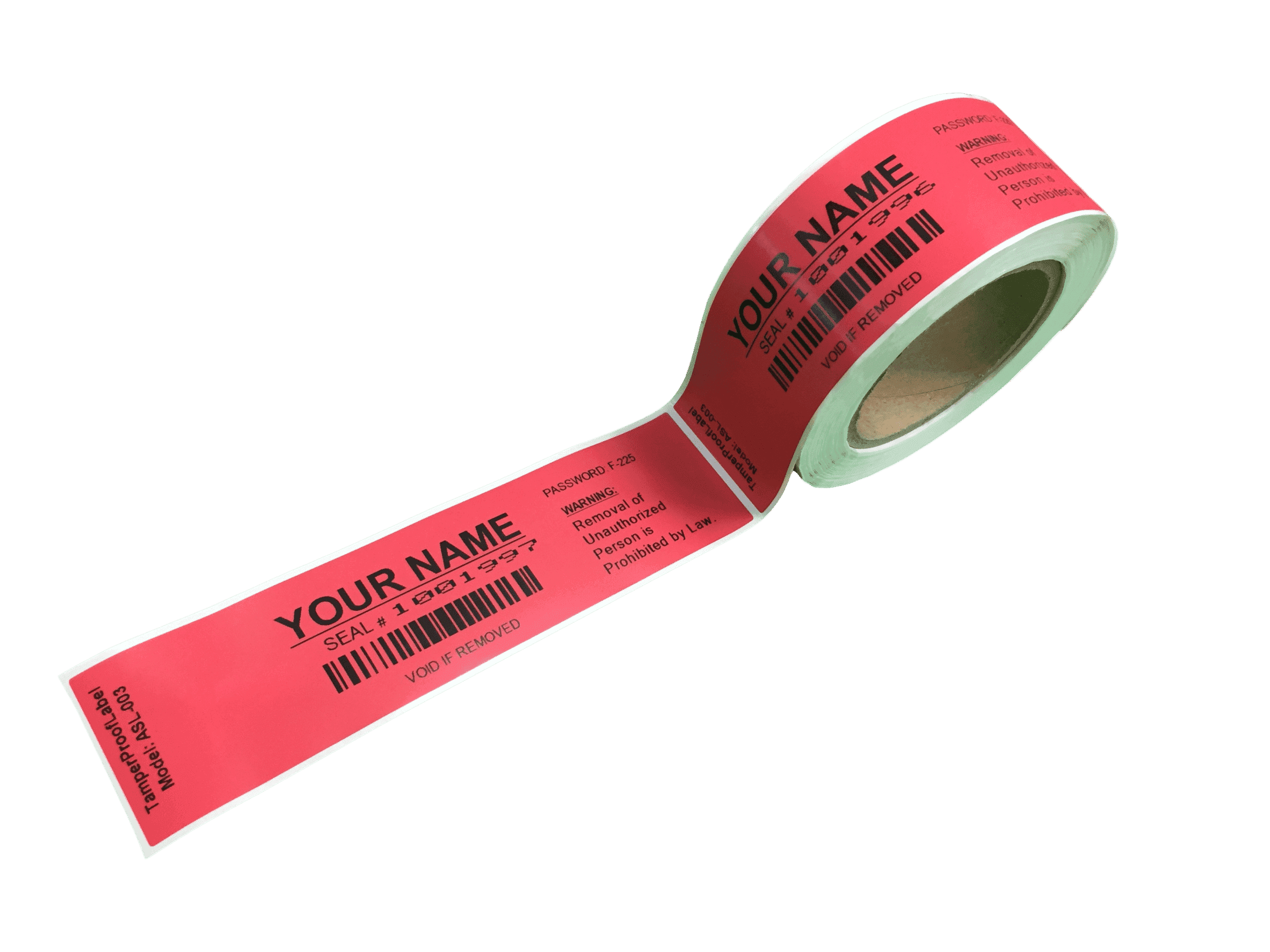 ASL-003 label seal tamper evident
