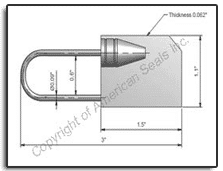 PadLock Seal PS 8004 Dimension